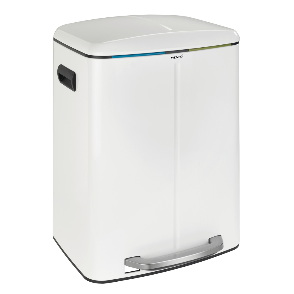 WENKO Pedal bin Primo Easy Close white 2 x 20 l