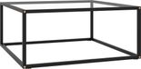 Maison Exclusive - Table basse, noir, avec plateau en verre trempé, 80x80x35 cm