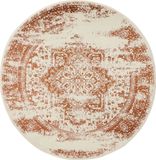 Interiyou tapis Suzuka, crème/orange, rond, diamètre 120 cm