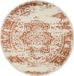 Interiyou tapis Suzuka, crème/orange, rond, diamètre 120 cm