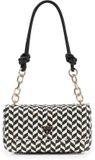 GUESS Tessi Flap Shoulder Bag Black Multi