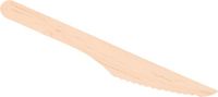 Merkloos Wegwerp messen - 25x stuks - hout