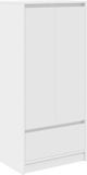 vidaXL Kast met lade, wit, 55,5 x 34 x 119,5 cm, spaanplaat