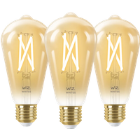 WiZ Connected WiZ Smart Filament lamp Edison 3-pack - Warm tot Koelwit Licht - E27
