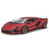 Bburago Lamborghini Sian - Modelauto - Schaal 1:24 - Rood Metalic