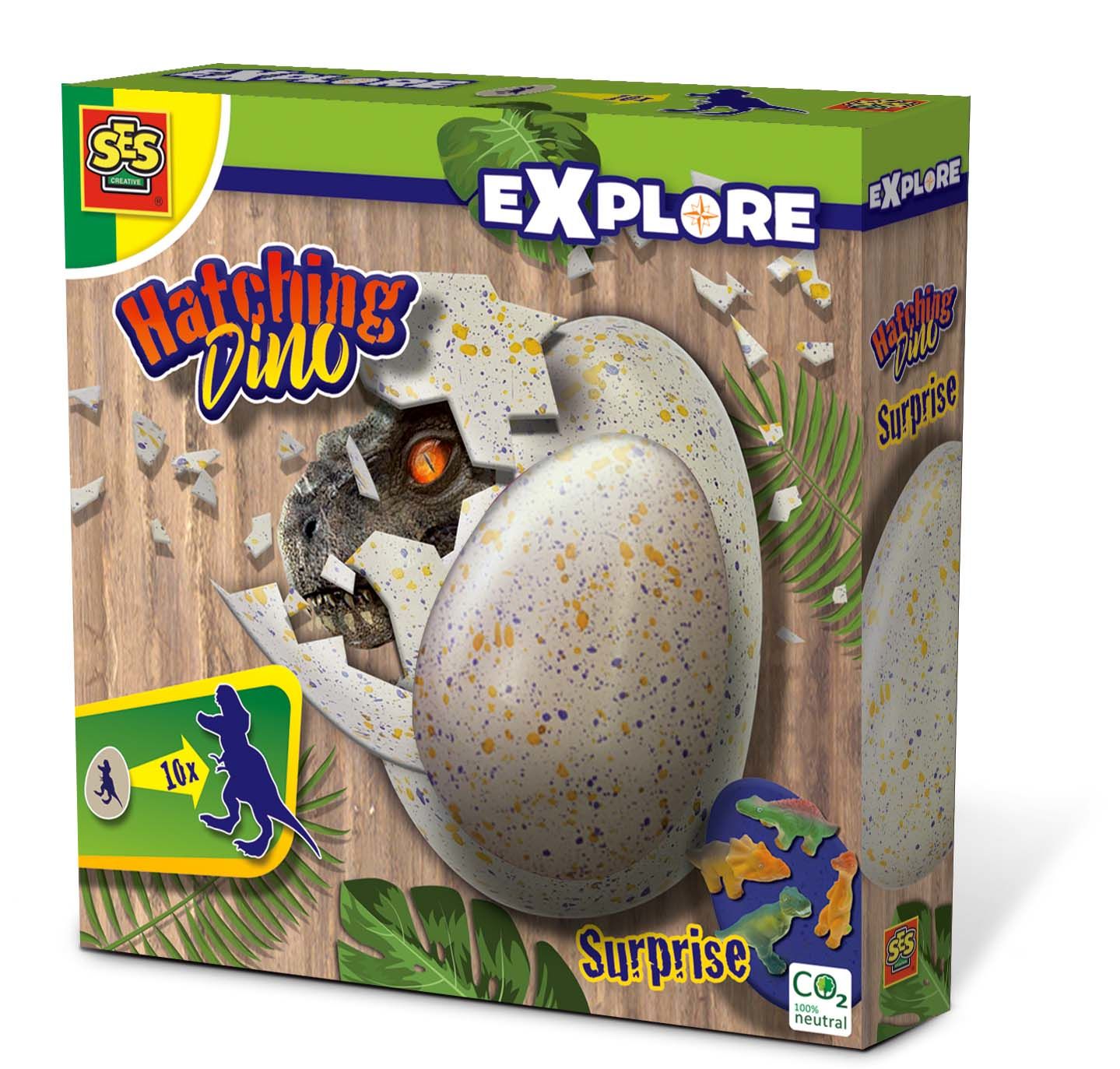 SES Creative Dino uitbroeden - Verrassingsei met Groeiende Dino - Biologie Speelgoed voor Kinderen vanaf 4 Jaar
