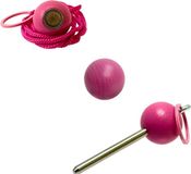 Boulemaus Jeu de Boules Bouleset Kleur violet-rose - 1 Magneet - krachtige magnetische bouleopraper in de vorm van but met koord – 4 kg - 1 Traceur de Terrain -V2A roestvrij staal- 1 but