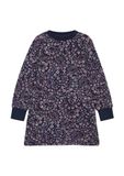 s.Oliver Jurk navy gebloemd lange mouw regular-fit fleece