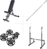 Taurus halterbank B900 + lange halterrek + 75 kg set