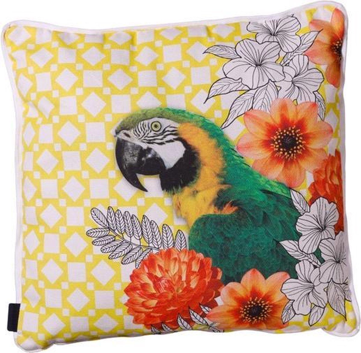 Madison sierkussen 50x50 cm Coco yellow - Geel - Katoen