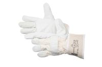 Jah handschoenen met volnerf rundleer met canvas manchet – gevoerd en duurzaam – voor bouw, metaalbewerking en beheer afval