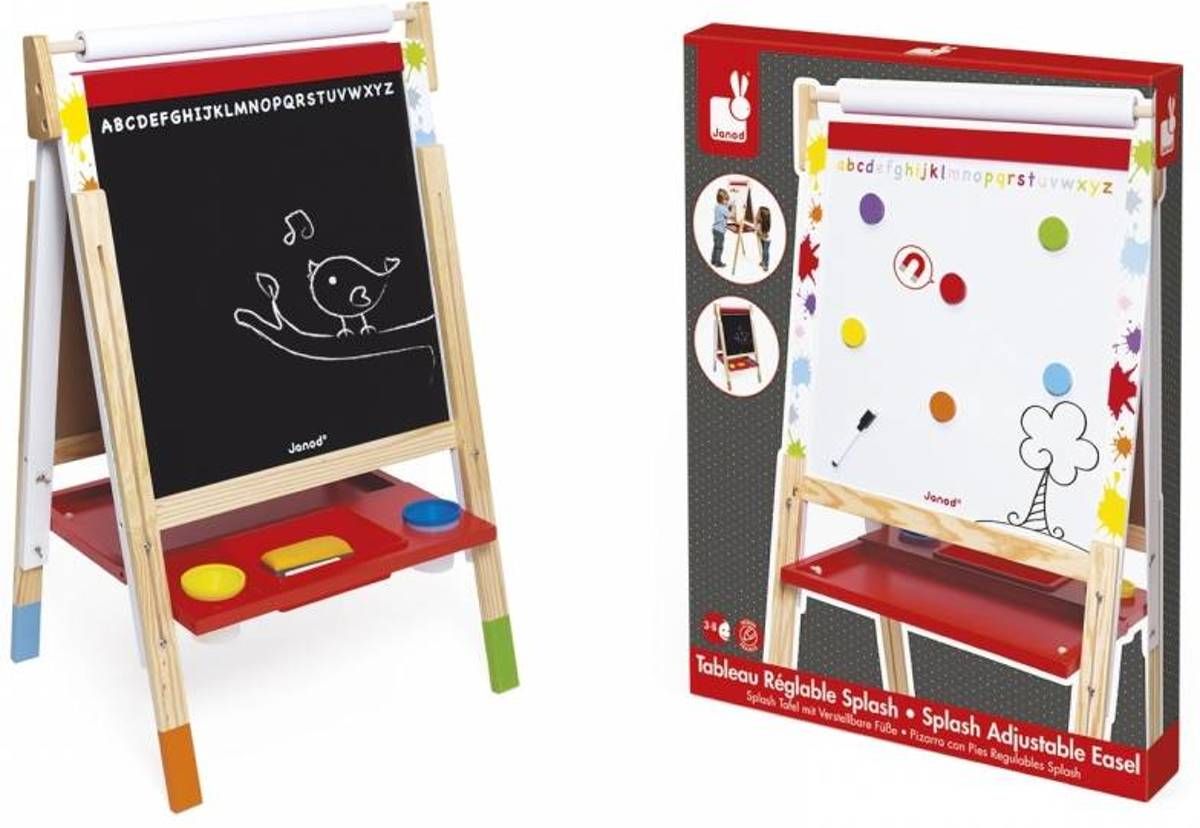 Janod Splash School- en Magneetbord - grijs