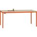 Manuflex LD1918.2001 ESD ESD-werktafel UNIDESK met melamine schijf, onderstel roodoranje RAL 2001, bxdxh = 1600 x 800 x 720-730 mm Rood-oranje (RAL 2001)