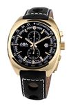 M.O.M. Manifattura Orologiaia Modenese Heren chronograaf kwarts horloge met lederen armband PM7610-6222