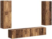 vidaXL Tv-meubelset Oudhout Bewerkt hout