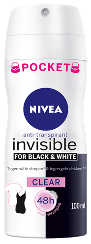 Nivea Invisible For Black & White Clear Deodorant Spray Pocket
