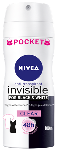 Nivea Invisible For Black & White Clear Deodorant Spray Pocket - 4005900133649