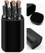 Merkloos Omgoods - Support universel pour couteaux de cuisine, de couleur noire, sans couteaux - 21 emplacements et système de drainage