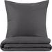 Blumtal Housse de couette Microfibre Nova - Housse de couette individuel 140 x 200 cm - 1 x Taie d'oreiller 40 x 80 cm - Anthracite