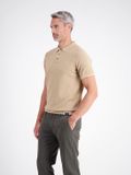 LERROS Poloshirt heren, maat M, gravel beige melange