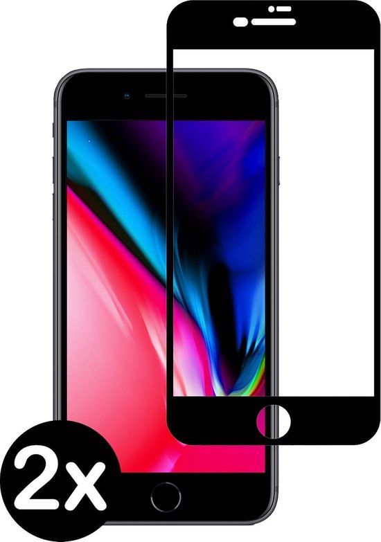 3x Screenprotector for iPhone 6/6s Plus - Tempered Glass - Full Cover - Blue Filter