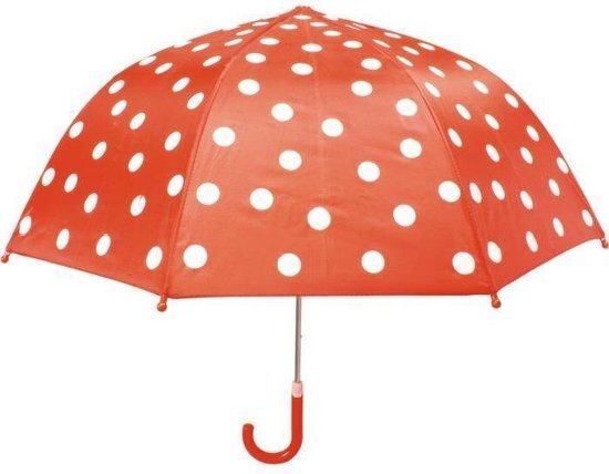 ULYSSE - Paraplu - Rood met witte stippen