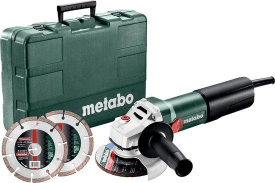 Metabo WEQ 1400-125 Kleine Haakse slijper incl. diamantzaagblad in koffer - 1400W - 125mm