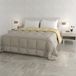 Italian Bed Linen Elegante winterdekbed, crème/lichtgrijs, dubbel, 100% microvezel, 260 x 260 cm
