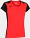 Joma Record II Dames Sportshirt Korte Mouw Donker Oranje Fluor/Zwart 2XL