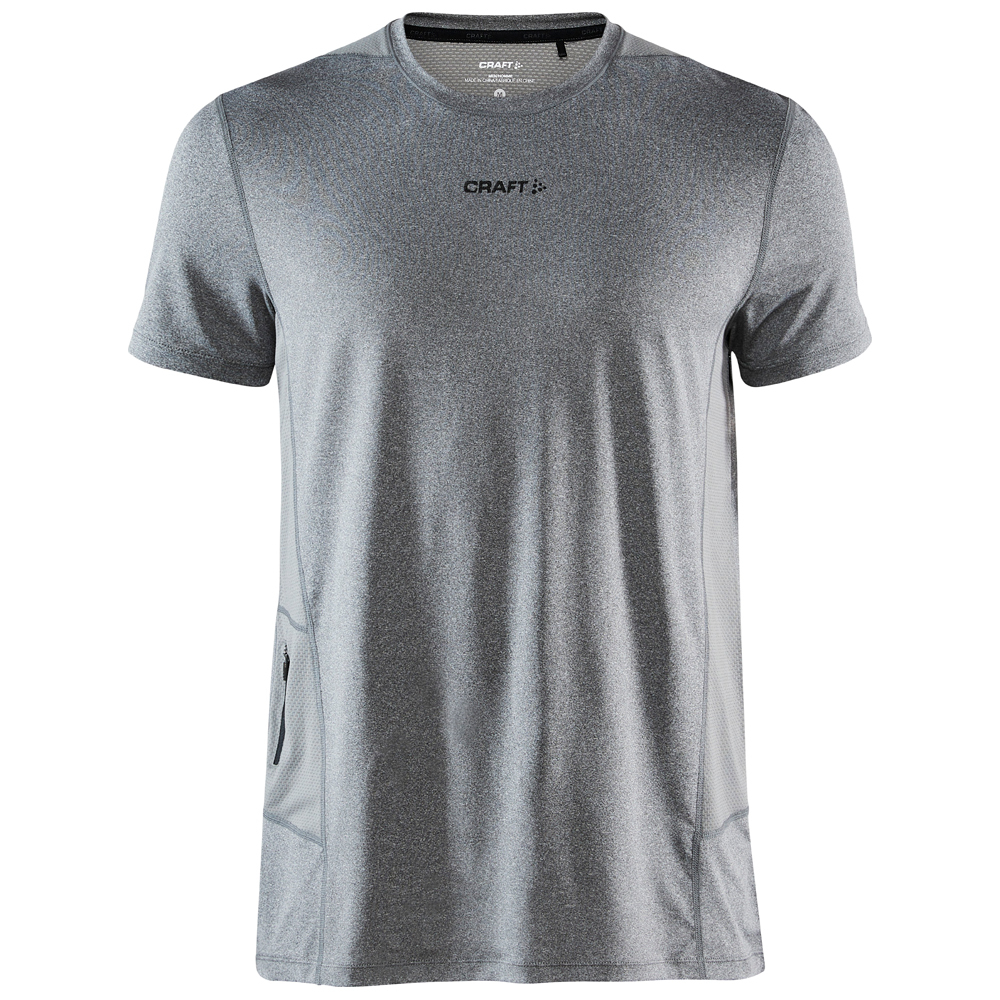 Craft Adv Essence Ss Tee M Sportshirt Heren - Dk Grey Melange