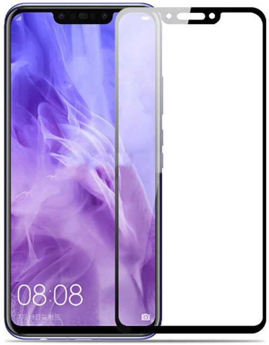 Huawei P Smart+ Plus Full Cover Glazen Tempered Glass Zwart