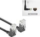 ACT Zwarte 5 meter U/UTP CAT6A LSZH Slimline patchkabel met RJ45 connectoren 90° haaks boven naar 90° haaks boven DD6905