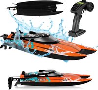 Overmax X-Tide RC Raceboot - 25 km/u - 2x Batterij - 34 Min Speeltijd - Oranje/Zwart