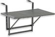 Merkloos / Sans marque Toulouse Hangtafel voor balkon, antraciet-grijs