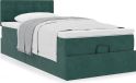 Maison Exclusive - Cadre de lit ottoman avec matelas, gris foncé, 90x190 cm, velours