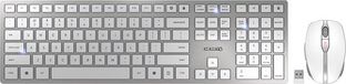 CHERRY DW 9100 SLIM Toetsenbord RF-draadloos + Bluetooth QWERTY Engels Zilver