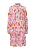 Comma - Vrouwen - Viscose jurk met all-over print - Maat 44 - Wit