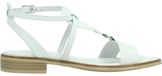 Nerogiardini Loira Tr Bevagna 592 Beig Sandalen Dames Leer Wit Gesp Platte zool 40