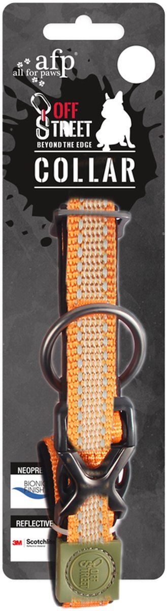 AFP Off Street Dog Collar Tangerine M