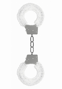 Ouch! Beginner's Handcuffs White Furry (61gram