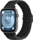 Strap-it Gevlochten bandje met klemsluiting - Zwart - Geschikt voor Huawei Watch Fit 3