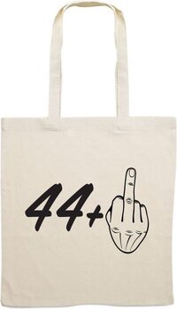 45 jaar Canvas Tas - Witte Katoenen Draagtas - Cadeau Verjaardag - 45 Liter