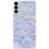 Samsung Galaxy A13 Marbre bleu Verstevigd hoesje met sublimatie bedrukking