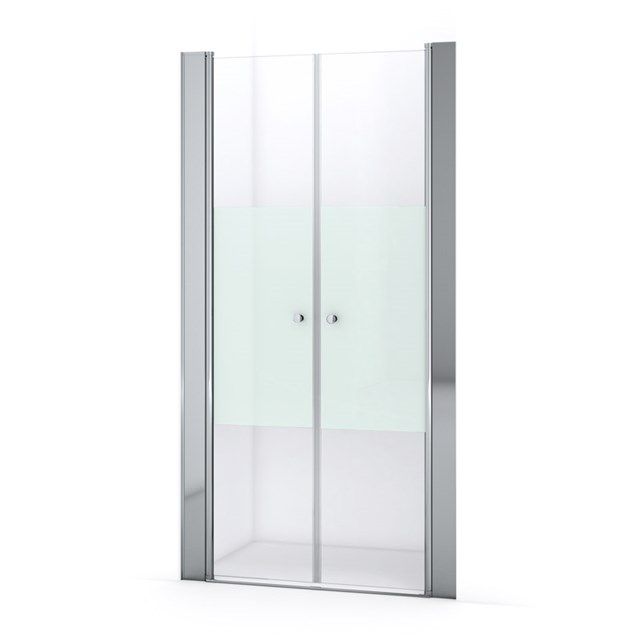 Maxaro Douchedeur Zircon Comfort 100cm Pendeldeur Matte Strook Chroom