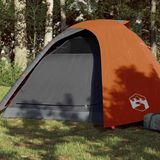 VidaXL Koepeltent 4-persoons waterdicht grijs en oranje