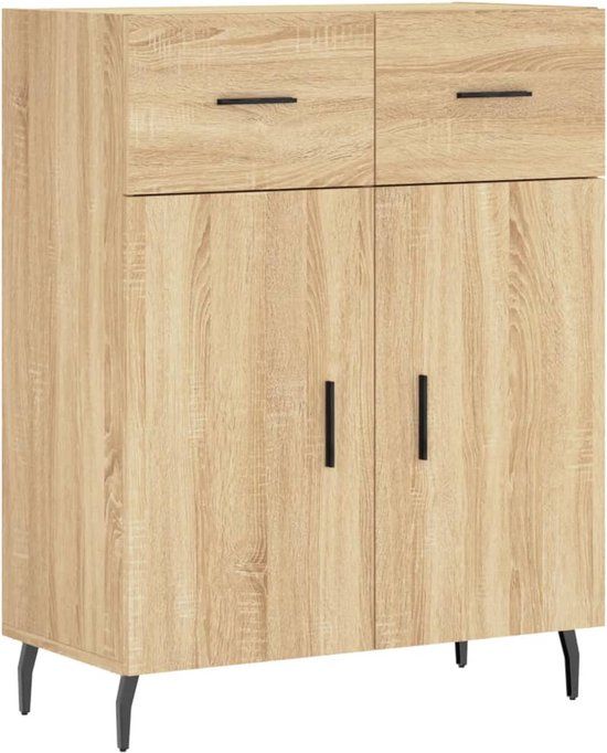 vidaXL Dressoir Sonoma Eikenhout 69,5x34x90 cm