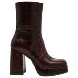 Steve Madden Echos leren laarzen met blokhak - bruin