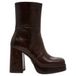 Steve Madden Echos leren laarzen met blokhak - bruin