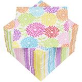 HEKU 100 servetten, 3-laags, 33 x 33 cm, Flower Power, absorberend