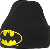 Logoshirt DC Comics Batman logo gebreide muts winter kinderen gebreide muts borduurwerk zwart origineel design met licentie zwart Eén maat, zwart.